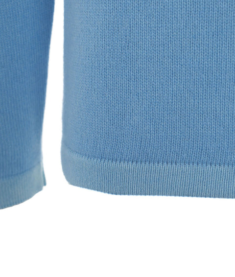 Maglione in merino e cashmere #blu