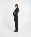 Pantaloni super high waist in velluto a coste 'Lola' #nero