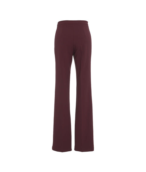 Pantaloni palazzo in crêpe #rosso