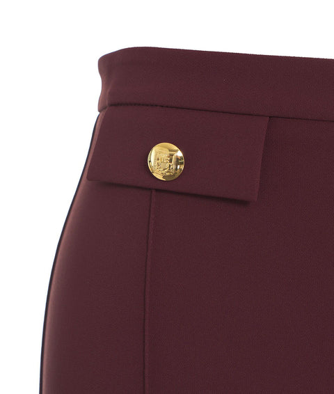 Pantaloni palazzo in crêpe #rosso