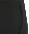 Shorts in crêpe stretch con morsetto #nero