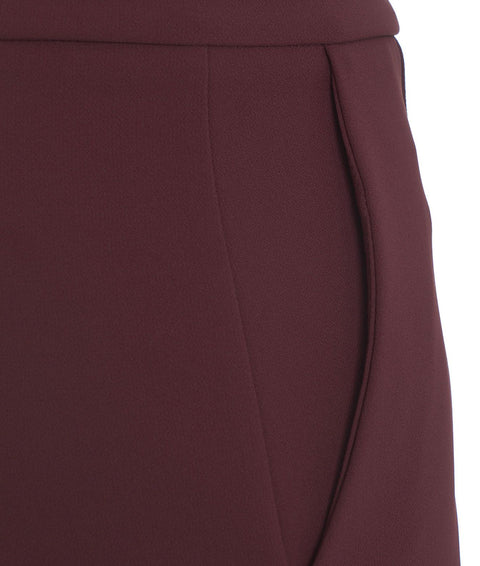 Shorts in crêpe stretch con morsetto #rosso