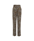 Pantaloni in crêpe con stampa animalier #marrone