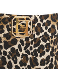 Gonna midi con motivo animalier #marrone