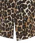 Gonna midi con motivo animalier #marrone