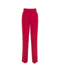 Pantaloni a pieghe in crêpe stretch #rosso