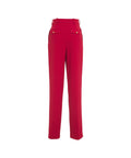 Pantaloni a pieghe in crêpe stretch #rosso