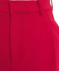 Pantaloni a pieghe in crêpe stretch #rosso