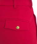 Pantaloni a pieghe in crêpe stretch #rosso