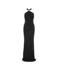 Abito maxi con drappeggio #nero