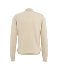 Maglione in merino con colletto a polo #beige