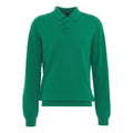 Maglione in merino con colletto a polo #verde