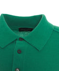 Maglione in merino con colletto a polo #verde