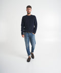 Maglione fluffy in maglia #blu