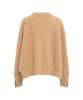 Maglione con cucitura laterale aperta #beige