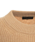 Maglione con cucitura laterale aperta #beige