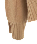 Maglione con cucitura laterale aperta #beige