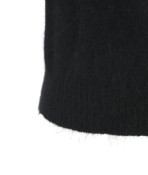 Gilet in misto angora #nero