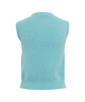 Gilet in misto angora #blu