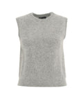 Gilet in misto angora #grigio