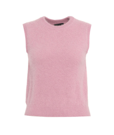 Gilet in misto angora #rosa