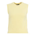 Gilet in misto angora #giallo