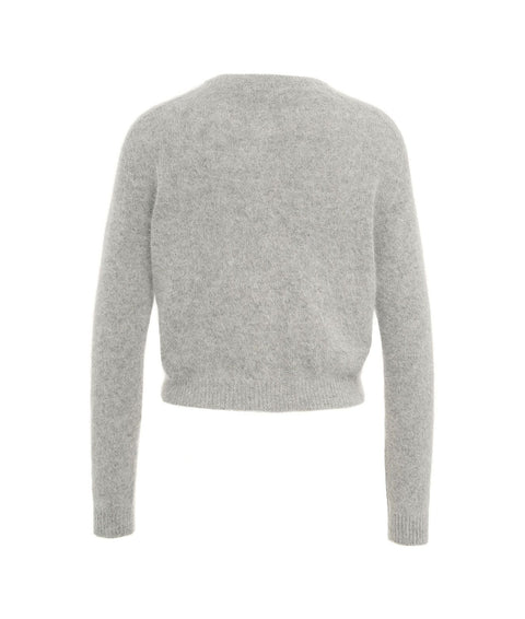 Cardigan in angora #grigio