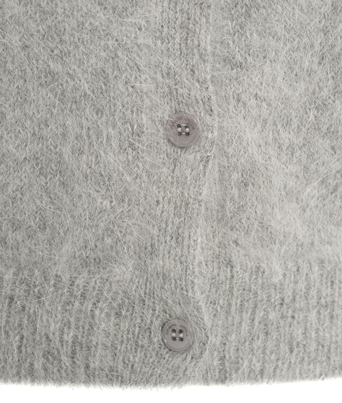 Cardigan in angora #grigio