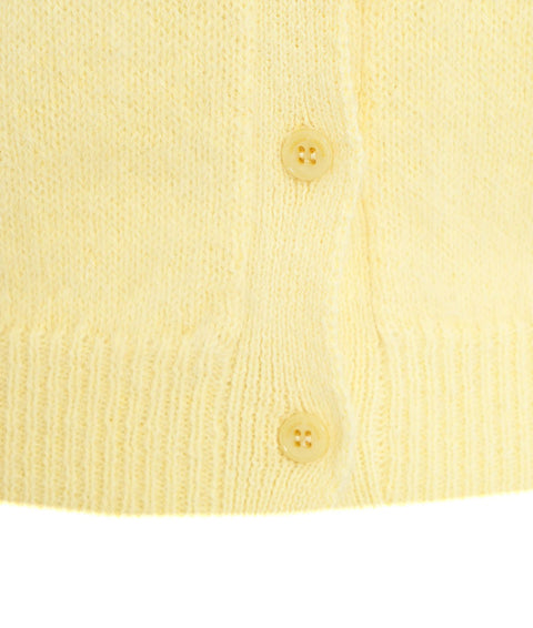 Cardigan in angora #giallo