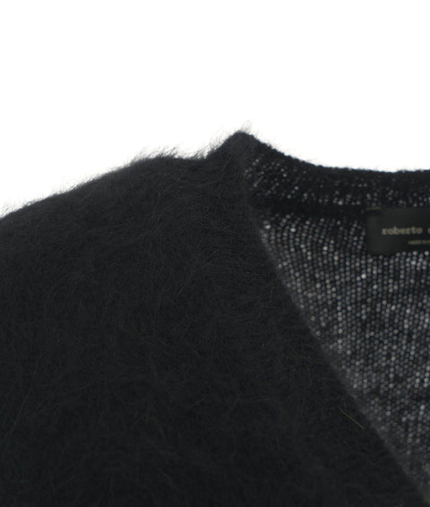 Maglione in angora #nero