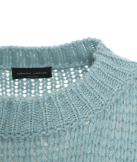 Maglia in alpaca #blu