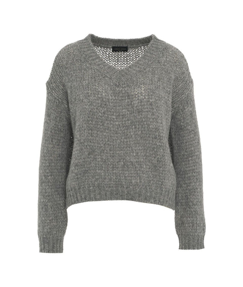 Maglione in misto lana #grigio