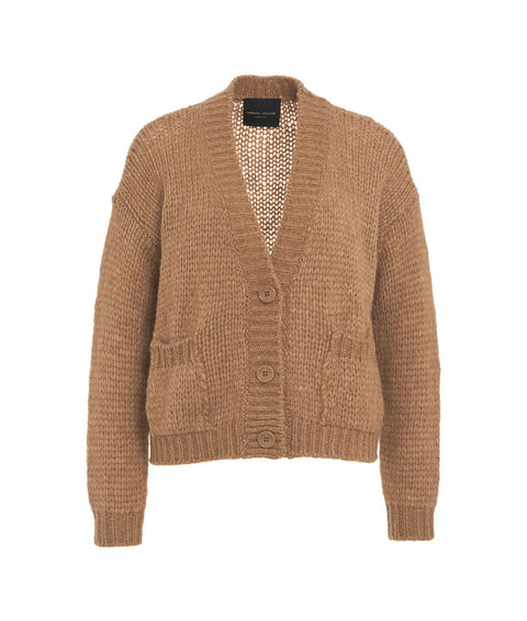 Cardigan in maglia #marrone