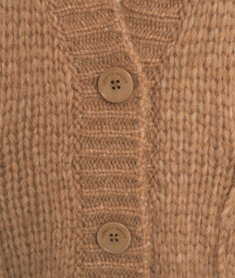 Cardigan in maglia #marrone