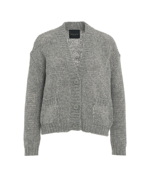 Cardigan in maglia #grigio