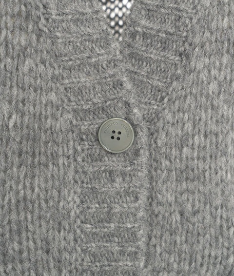 Cardigan in maglia #grigio