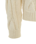 Maglione in misto lana alpaca #bianco