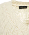 Maglione in misto lana alpaca #bianco