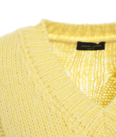 Maglione in misto lana alpaca #giallo