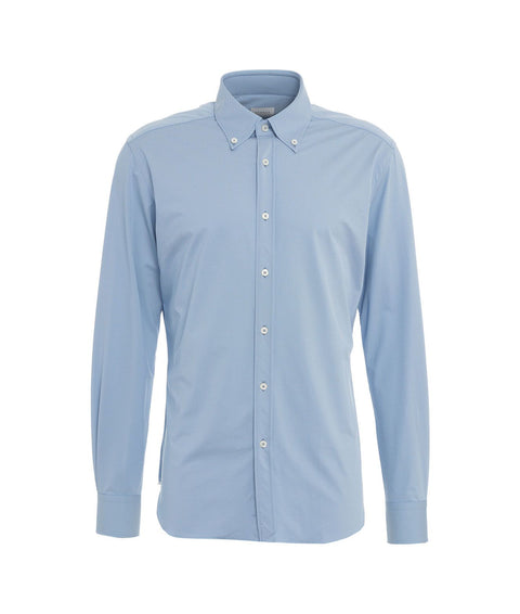 Camicia 'tailor' in tessuto active #blu