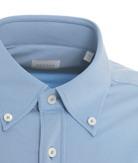 Camicia 'tailor' in tessuto active #blu