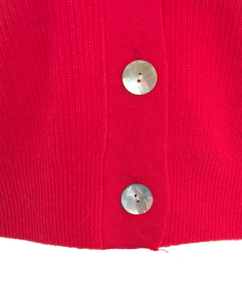 Cardigan a maglia in cashmere #rosso