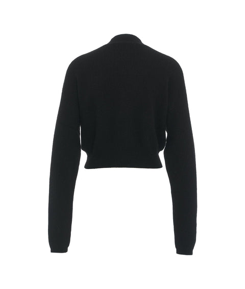 Cardigan a maglia in cashmere #nero