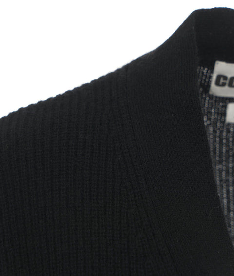 Cardigan a maglia in cashmere #nero