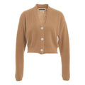 Cardigan a maglia in cashmere #marrone