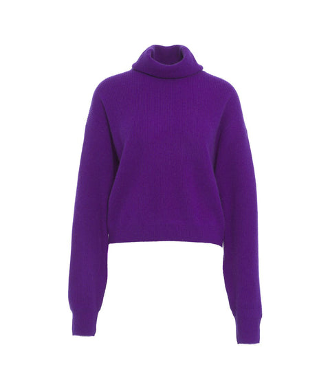 Maglione con dolcevita #viola