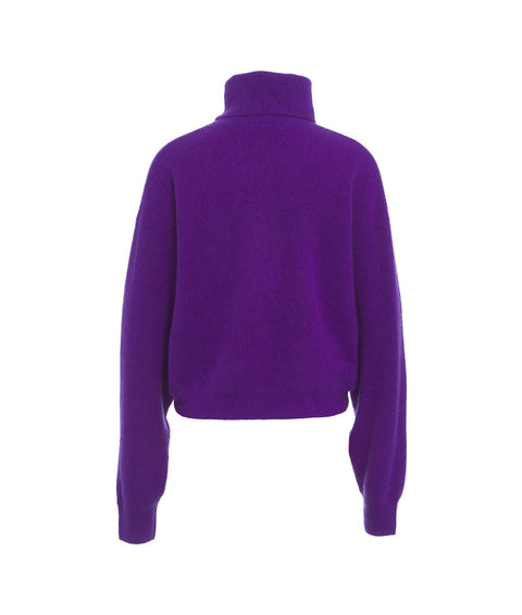 Maglione con dolcevita #viola