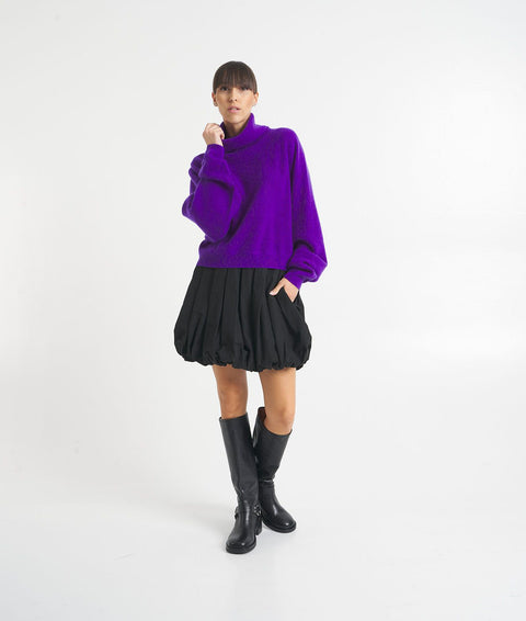 Maglione con dolcevita #viola