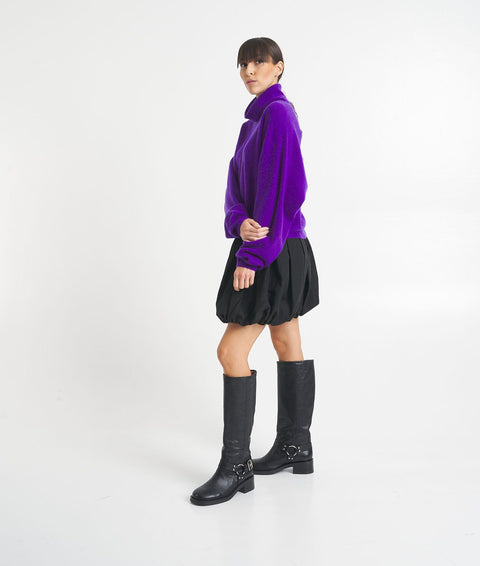 Maglione con dolcevita #viola