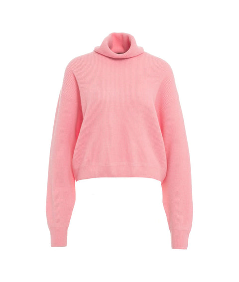 Maglione con dolcevita #rosa